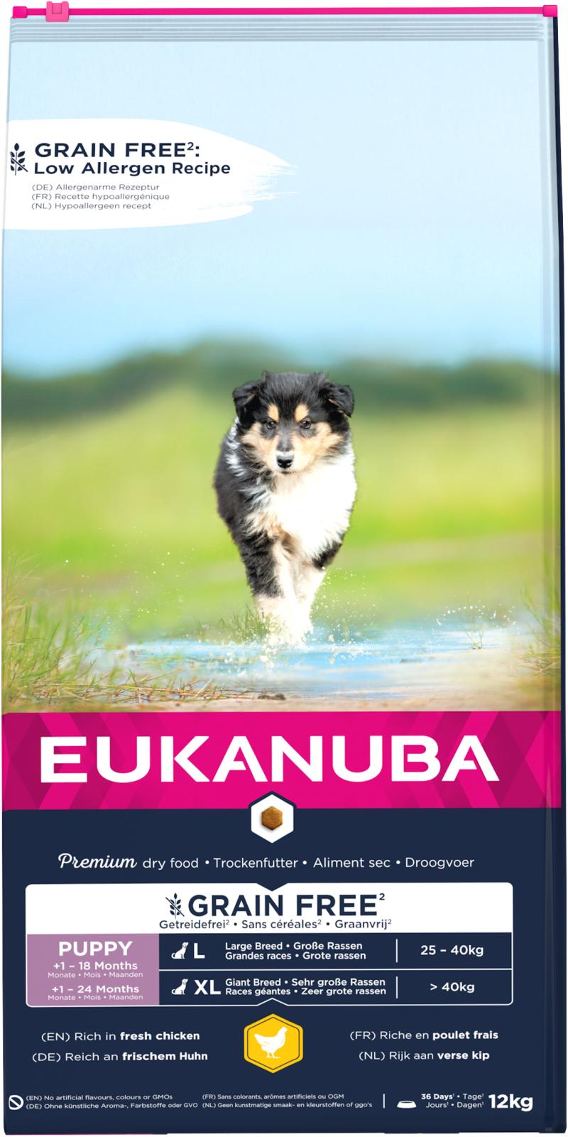 EUKANUBA Puppy & Junior Large Grainfree kylling