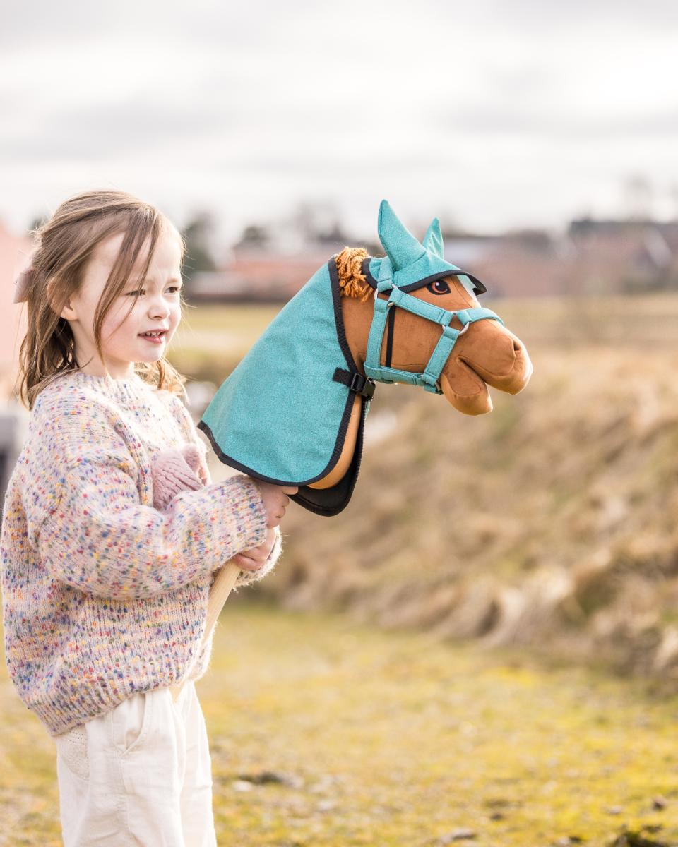 My Hobby Horse Blanket & Ear Bonnet, blue glitter