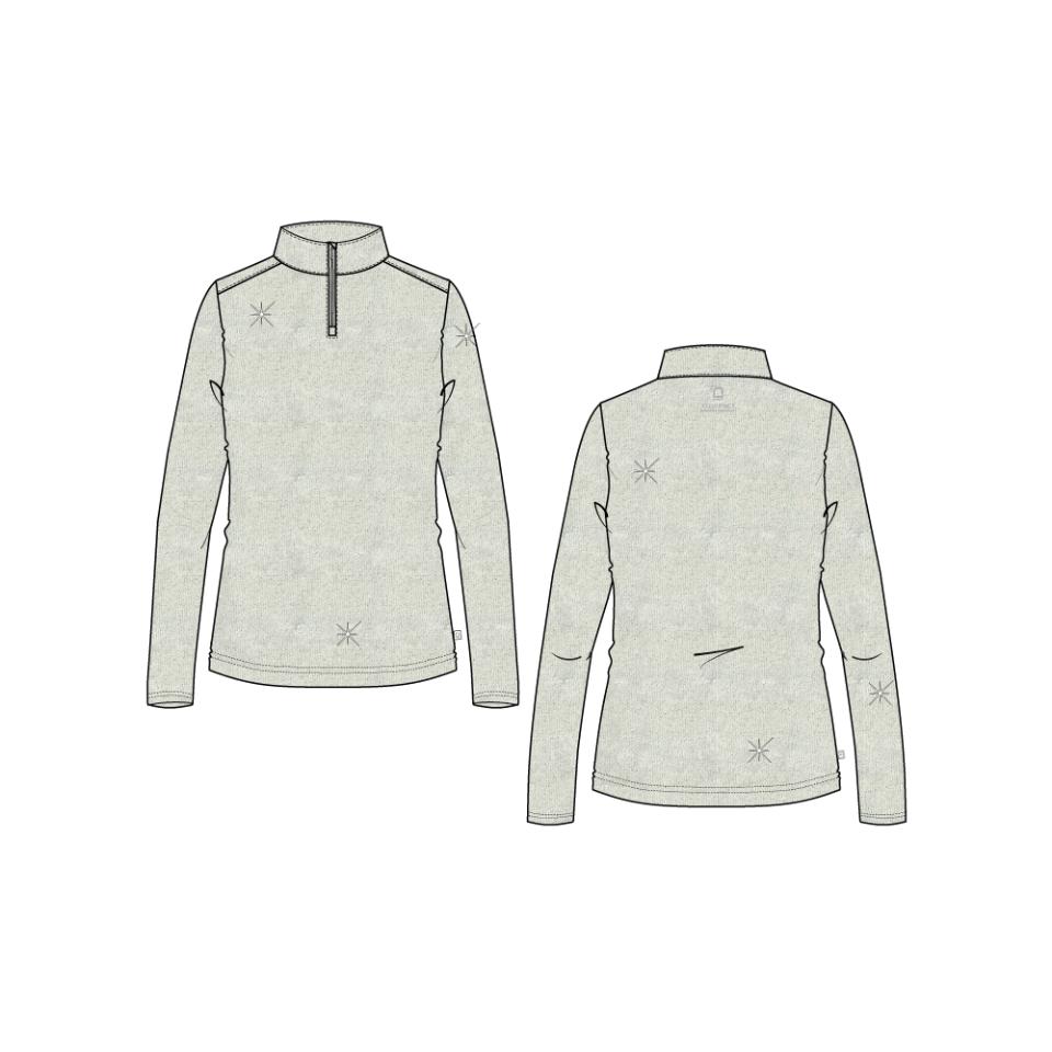 Equipage Shimmer half-zip langærmet ridebluse