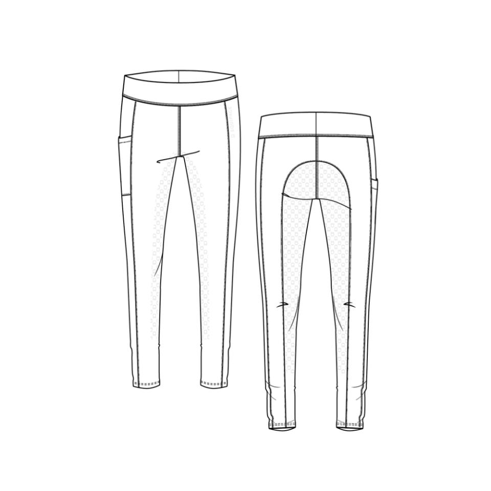 Equipage Molly ridtights med full grip för barn