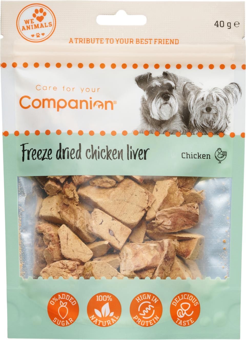 Companion Freeze dried chicken liver, kyllingelever
