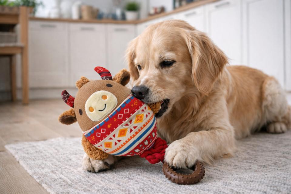 Companion plyschdjur, nötkreatur med TPR-ring