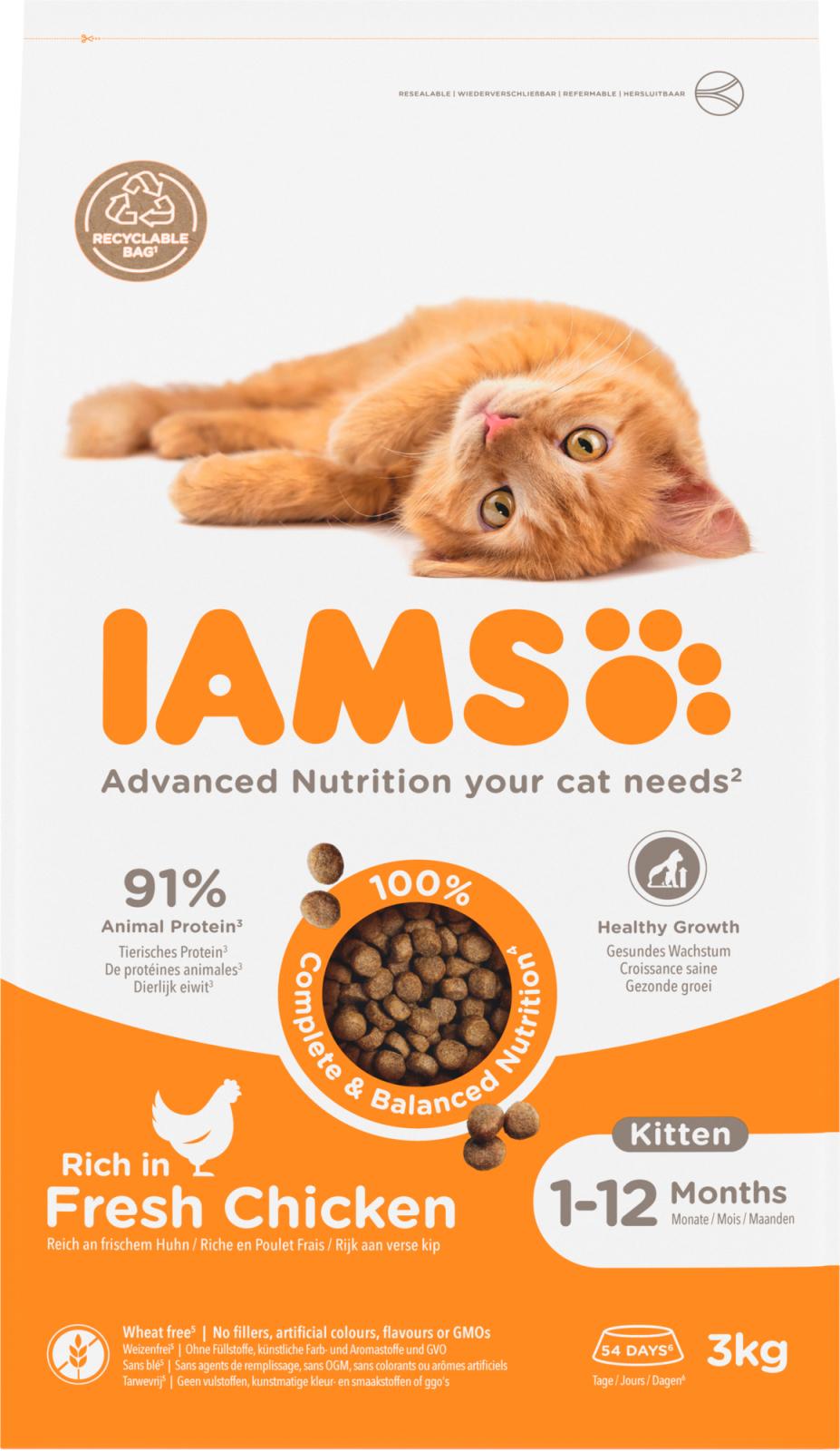IAMS CAT Vitality Kitten & Junior kylling