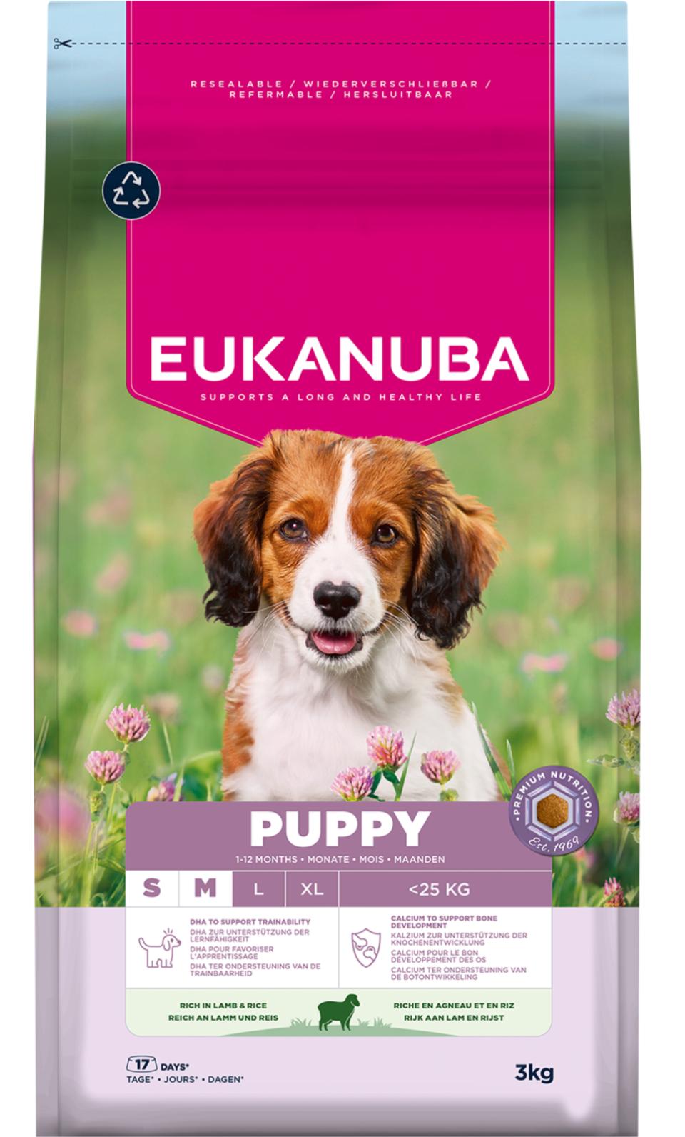 EUKANUBA Puppy Small/Medium Breed Lam & Ris