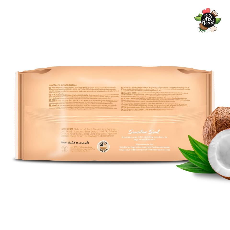 Pet Head Sensitive Soul vådservietter til poter og pels