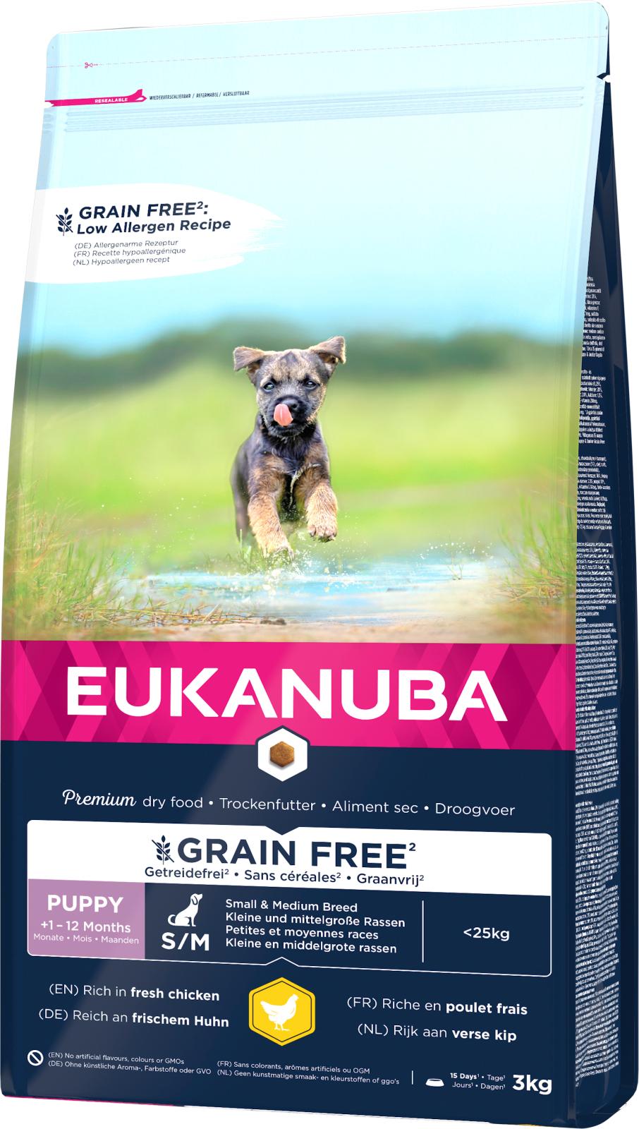 EUKANUBA Puppy Small/Medium Grainfree kylling