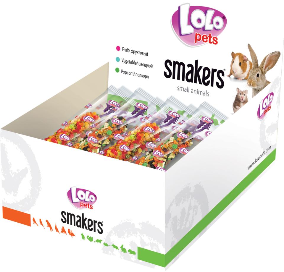 Lolo Pets Smakers box for gnavere og kanin, popcorn