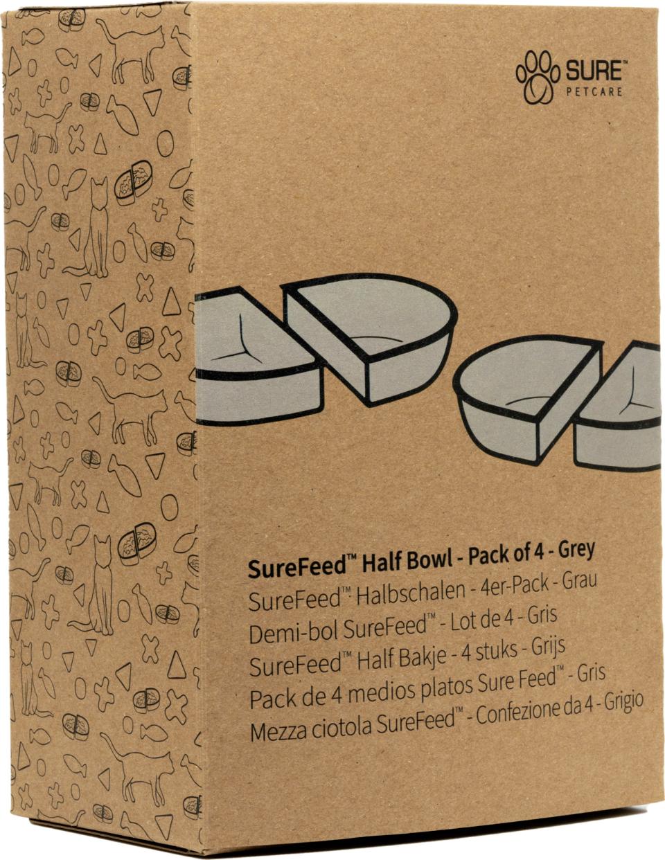 Surefeed halvskål - 4 stk.