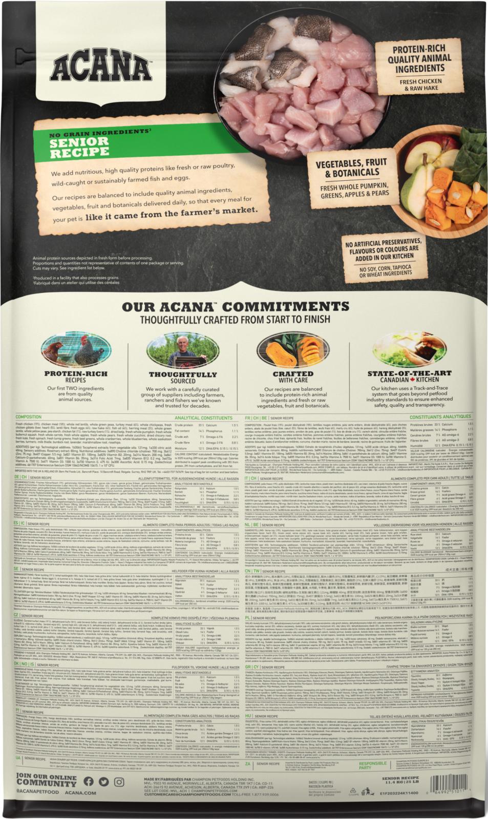 ACANA Dog Range Senior (kylling og fisk)