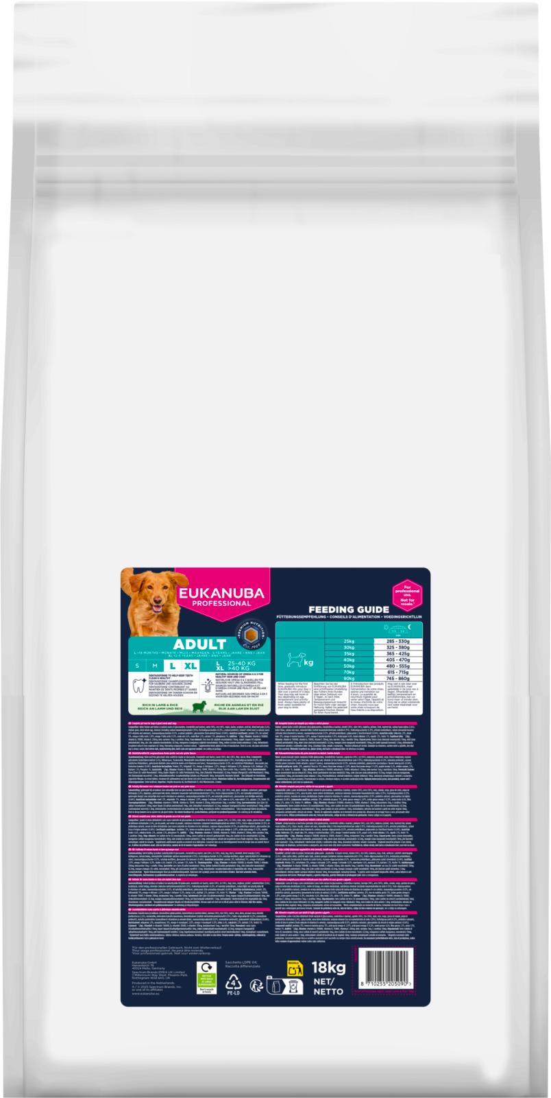 EUKANUBA PRO Adult Large breed Lam & Ris