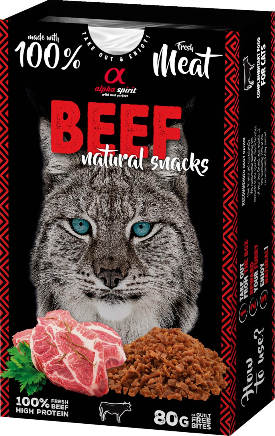 Alpha Spirit Naturals Beef kattesnacks (oksekød)