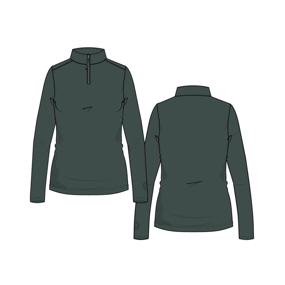 Equipage Scarlet langärmeliges Reithemd mit halbem half-zip