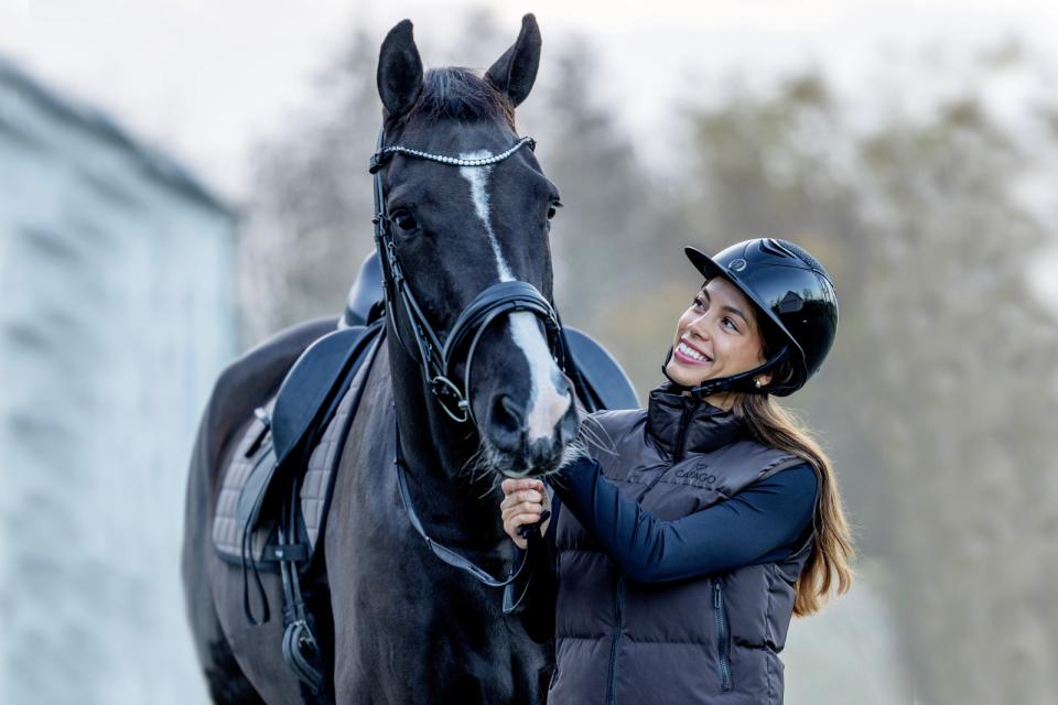 One K Avancé ridehjelm - glitter topp, swarowski pipe