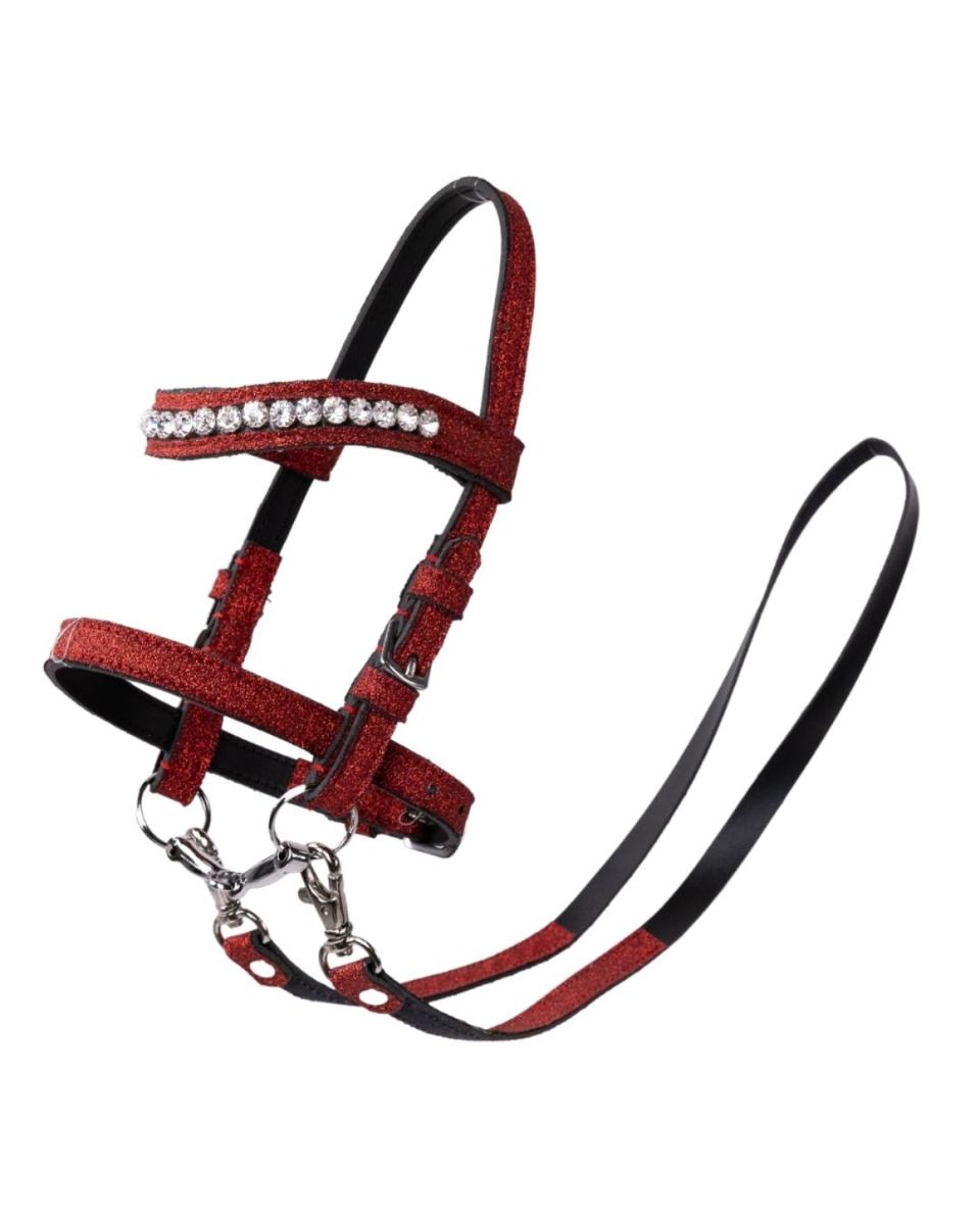 My Hobby Horse Bridle, red glitter