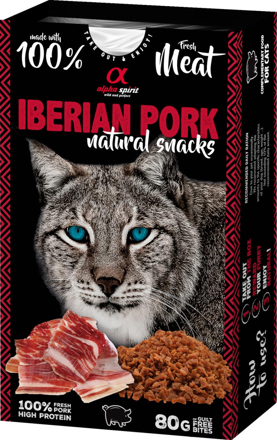 Alpha Spirit Cat Naturals Iberian pork godbiter (skinke)