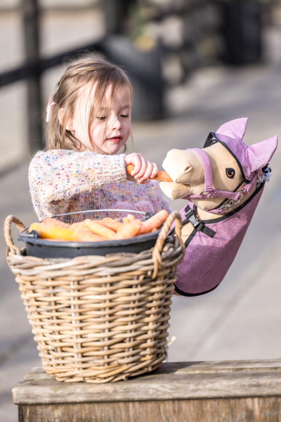 My Hobby Horse Blanket & Ear Bonnet, pink glitter