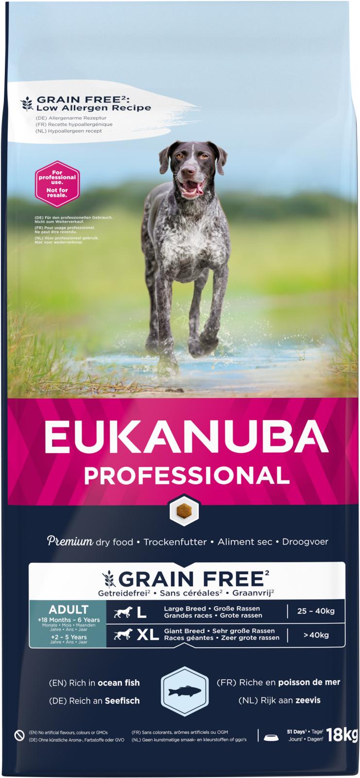 EUKANUBA Adult Large Breed Grainfree havfisk