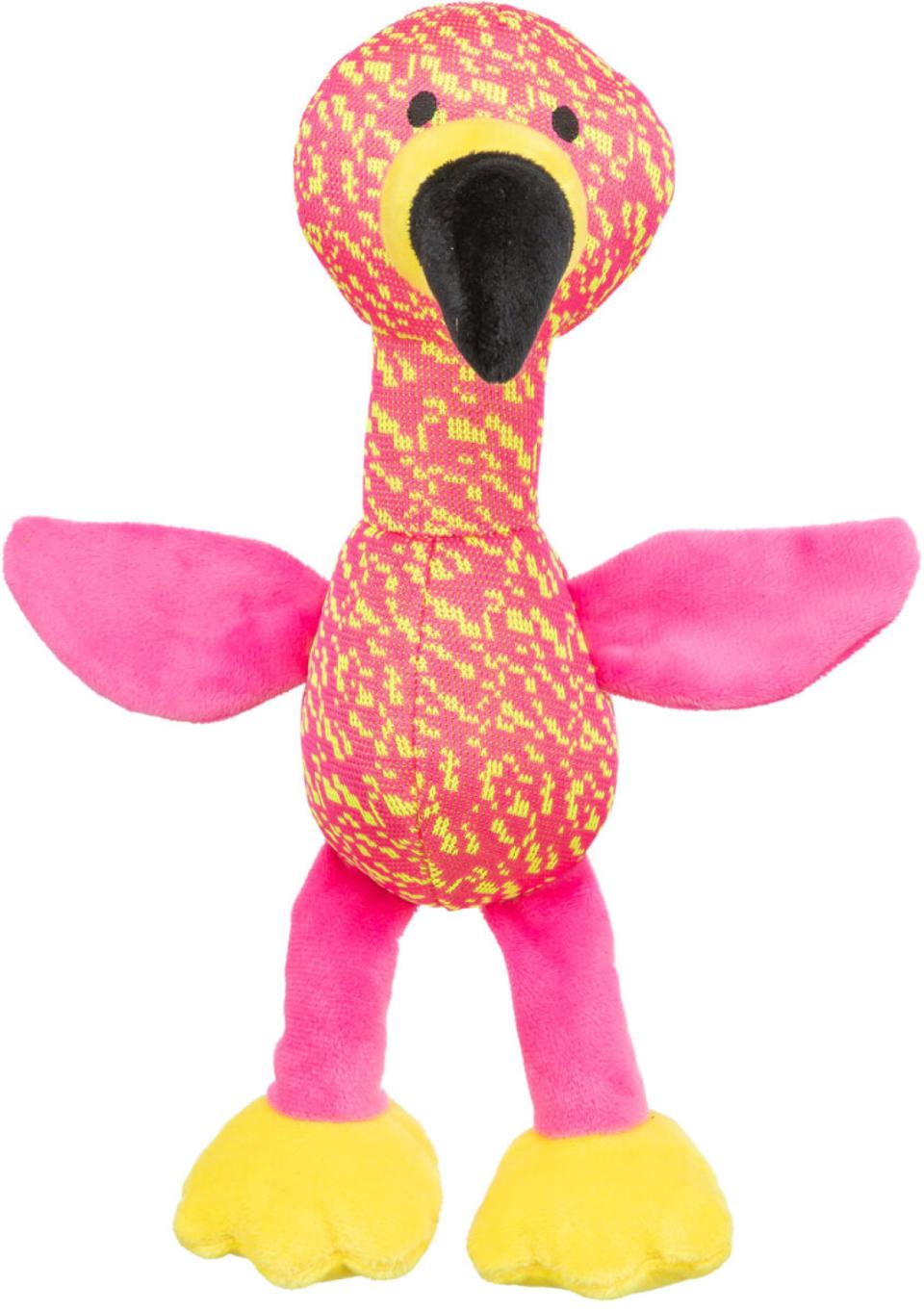 Trixie Flamingo plys legetøj med knitreeffekt
