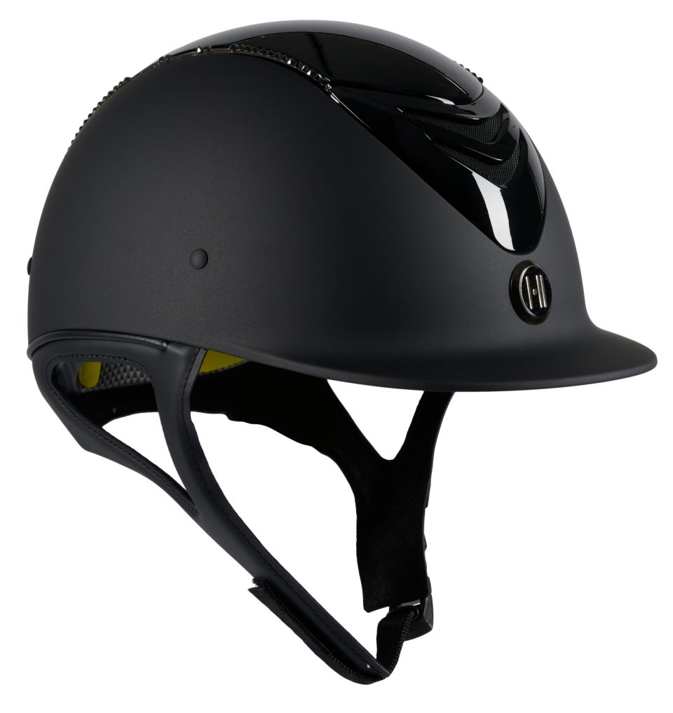 One K MIPS Defender-ridehjelm - glossy top, swarovski pipe