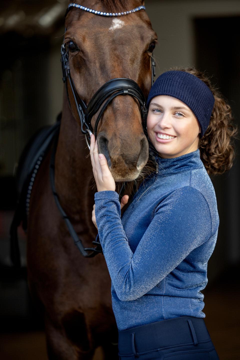 Equipage Vaina strikket pandebånd med sten