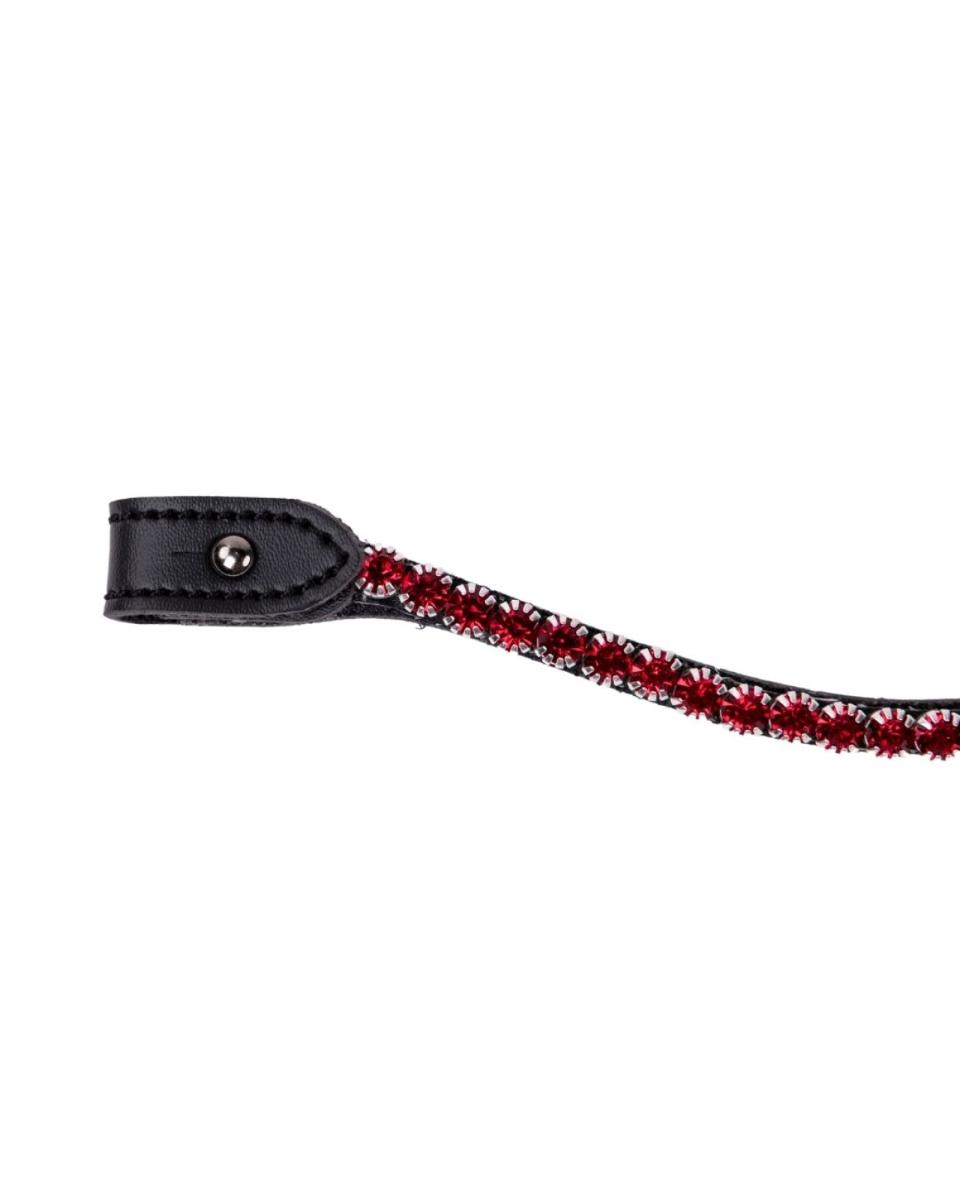 My Hobby Horse Browband, black with red stones