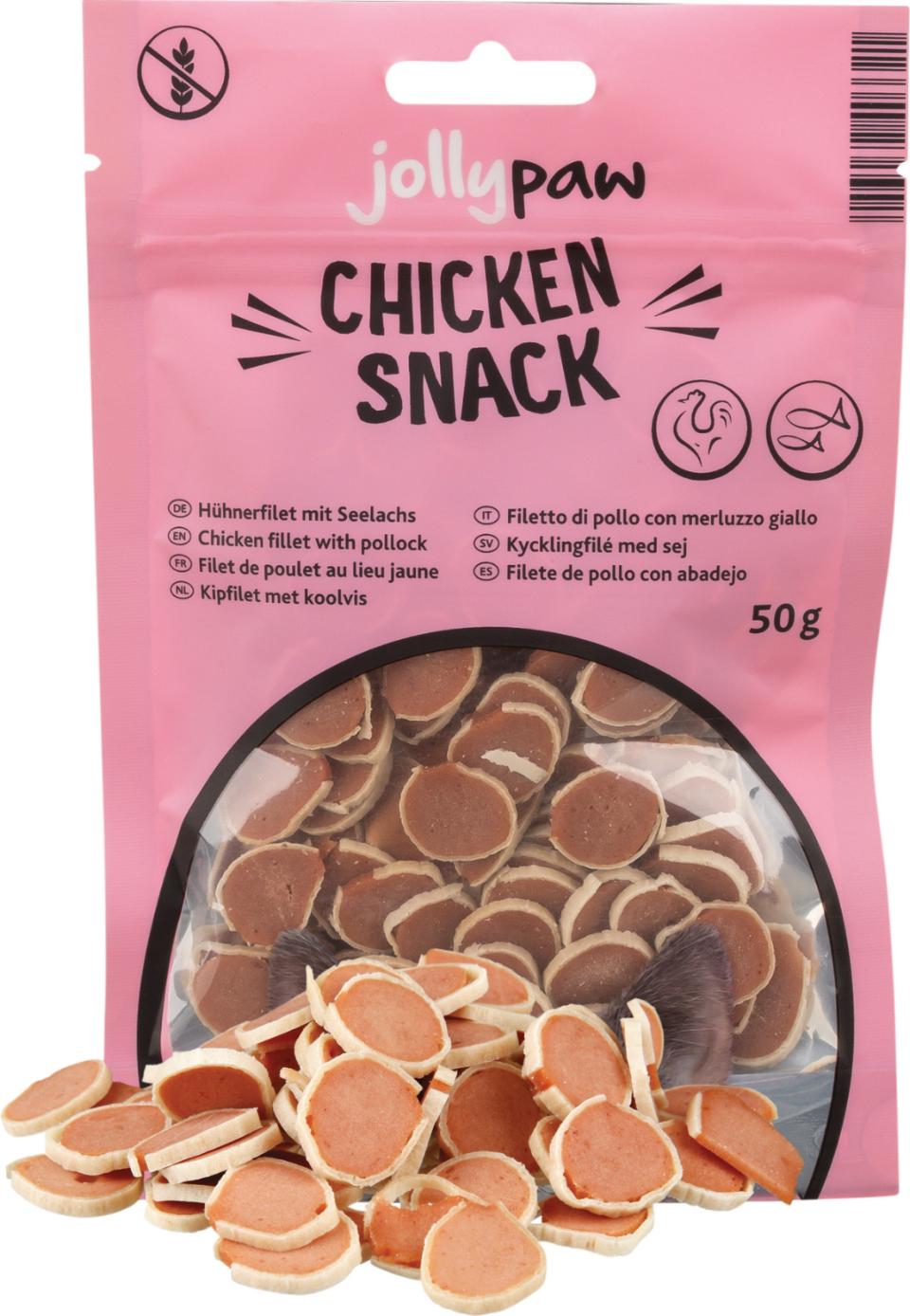 Jolly Paw Tuna snack, kycklingfilé med pollock