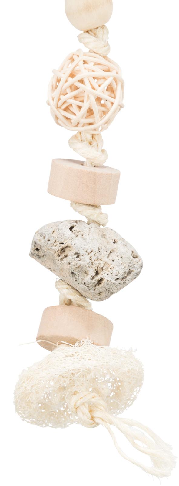 Natural toy, coconut/rattan/lava rock