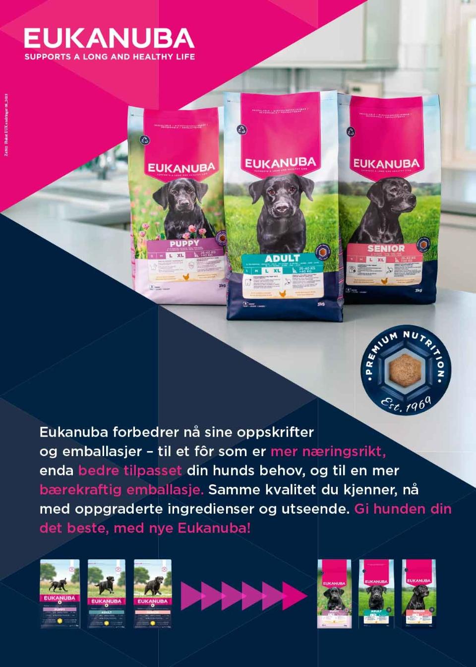 Eukanuba Butik Plakat - Enderinger 2025 (norsk tekst)