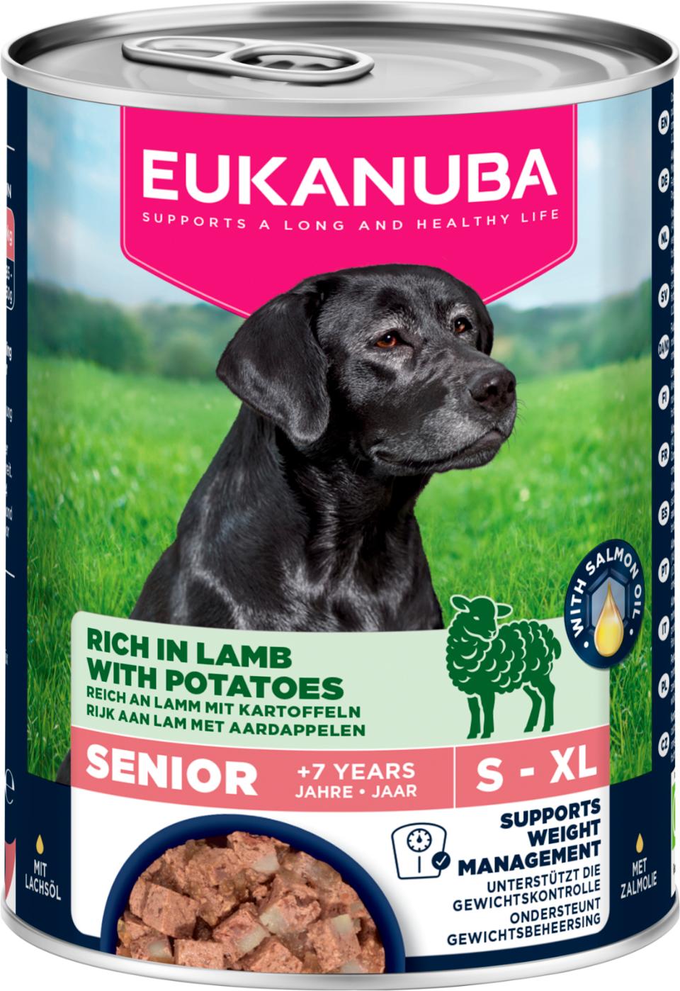 Eukanuba Senior hundevådfoder, lam med kartoffel