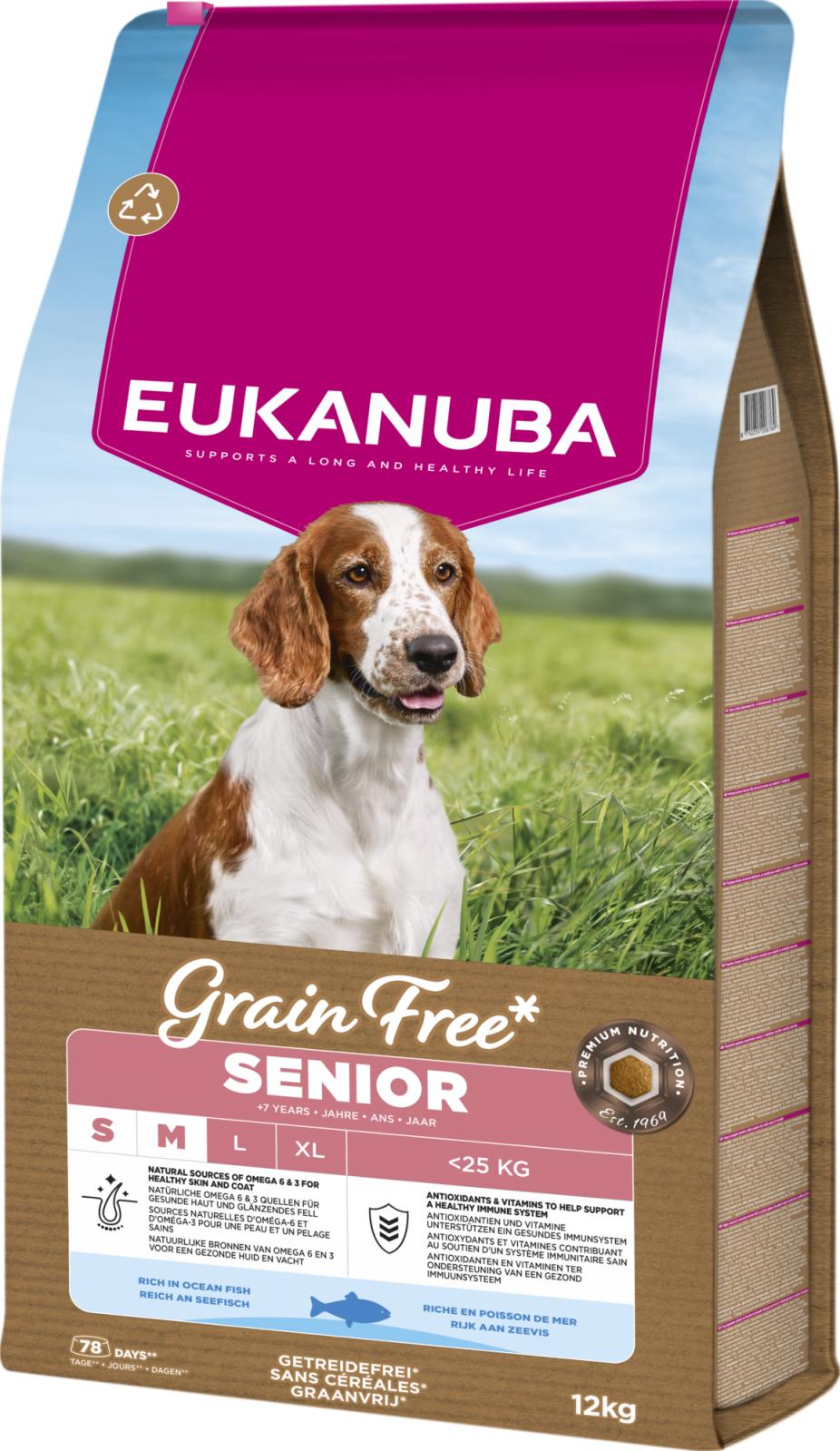 EUKANUBA Senior Small/Medium Grainfree havfisk