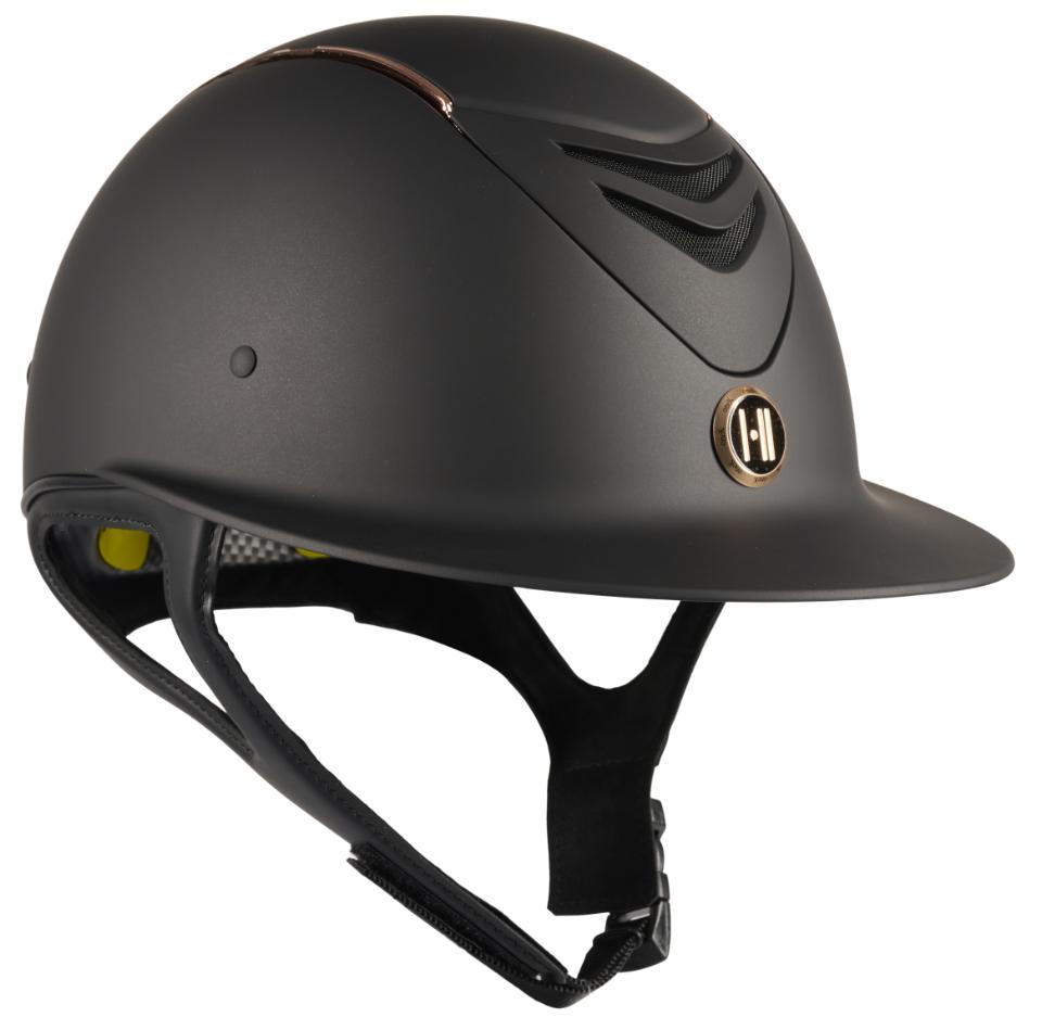 One K MIPS Avance ridehjelm - mat top, rosegold pipe