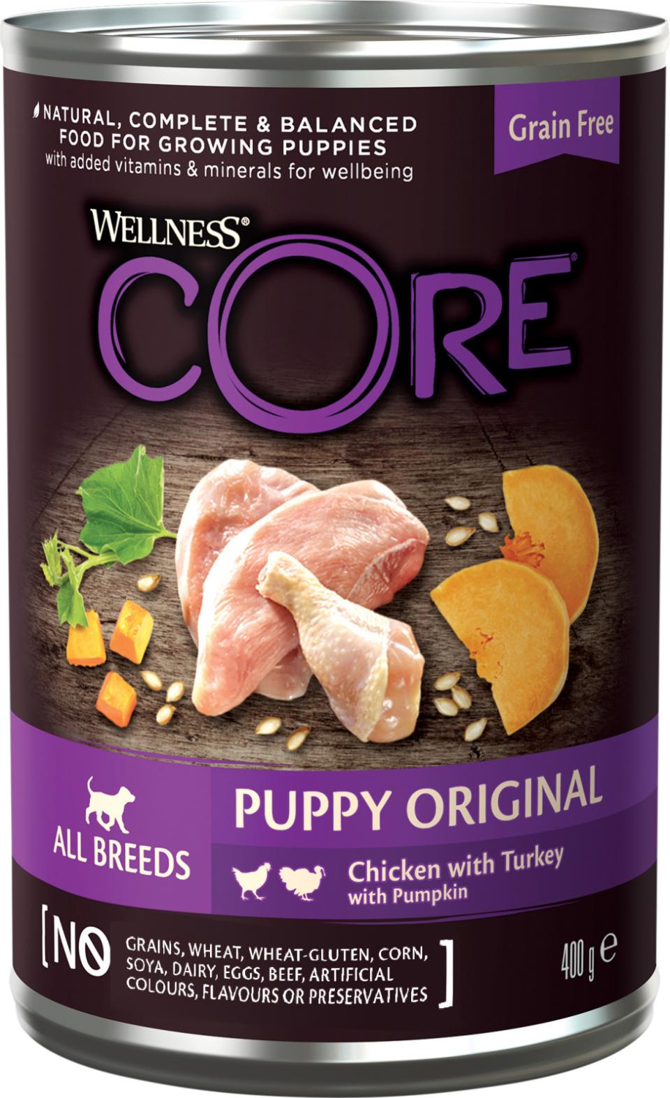 CORE Puppy Original, kylling med kalkun og græskar