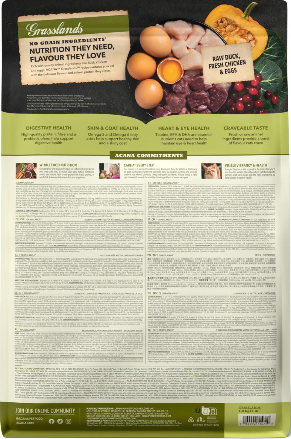ACANA CAT Highest Protein Grasslands (and og kylling)