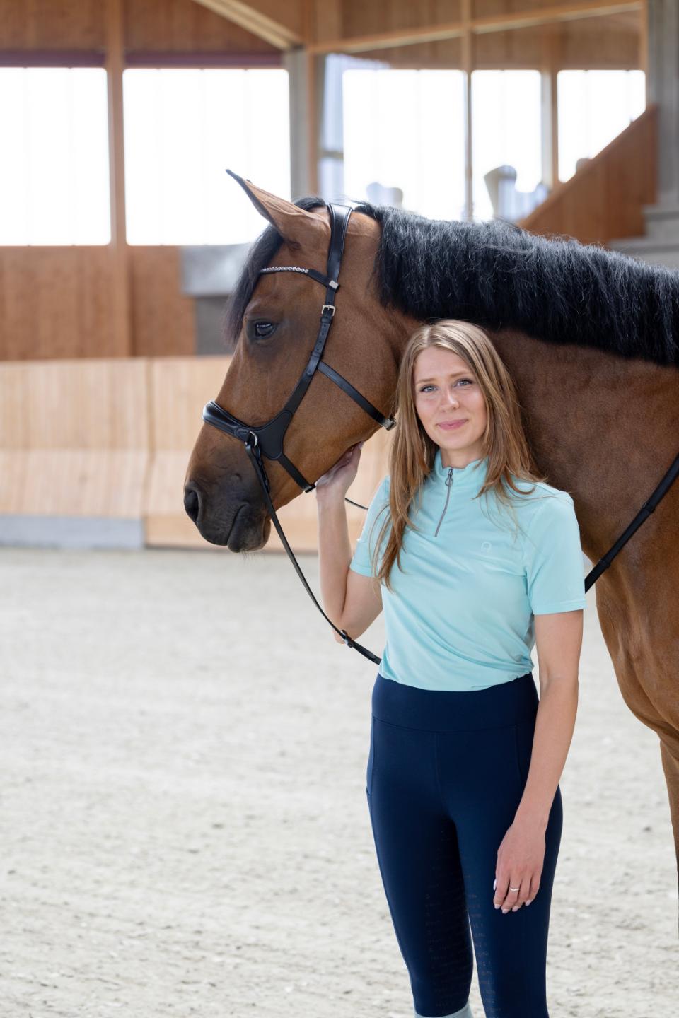 Equipage Hasty kurzärmelige Reitbluse mit Half-Zip