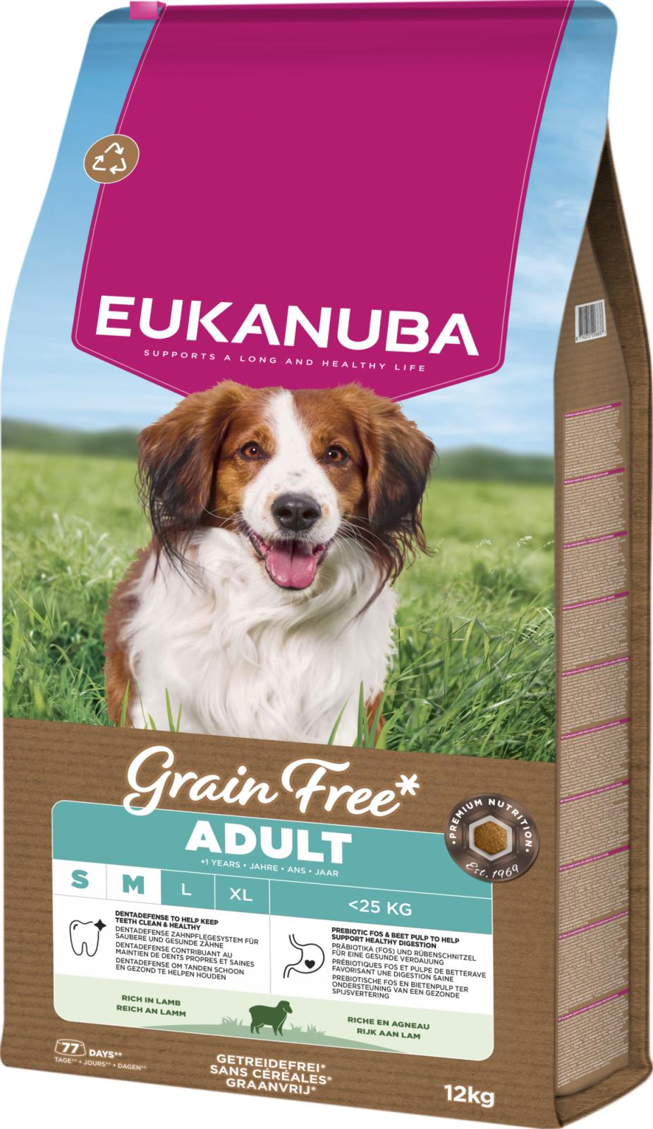 EUKANUBA Adult Small/Medium Grainfree Lamm