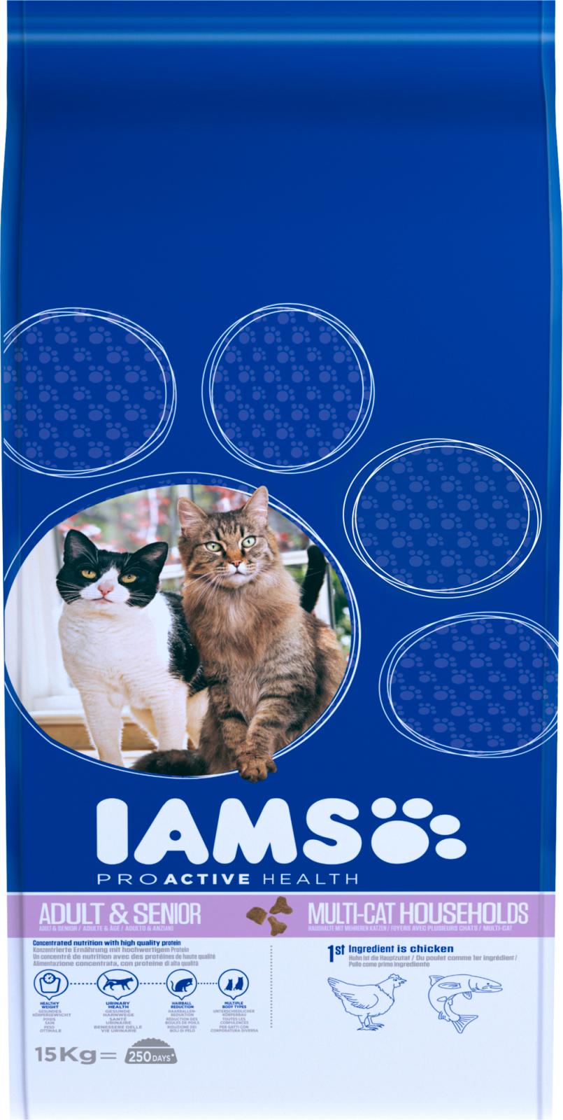 IAMS CAT Adult Multicat kylling & laks