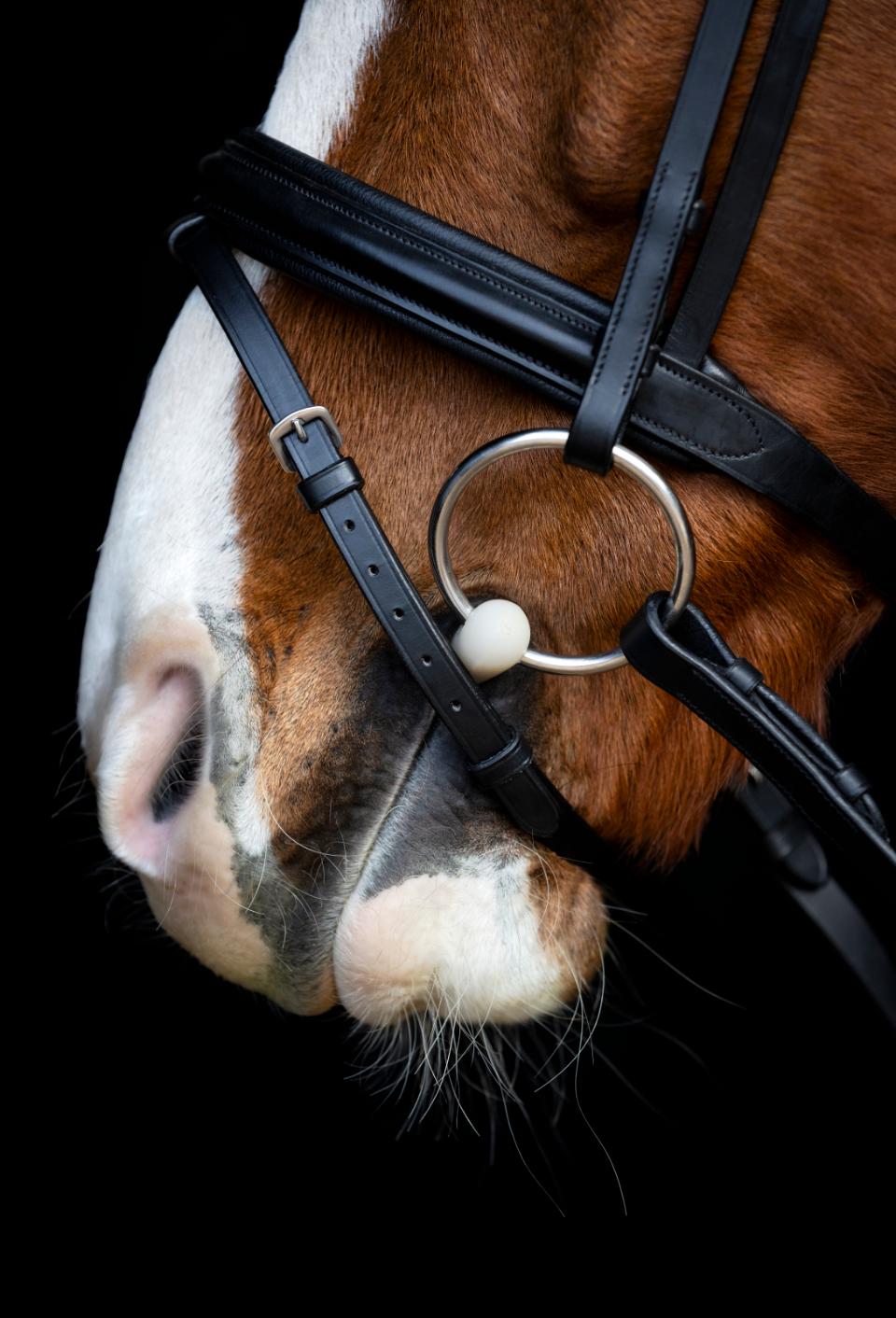 Happy Mouth bitt, 3-delt med kobberrulle, løse ringer