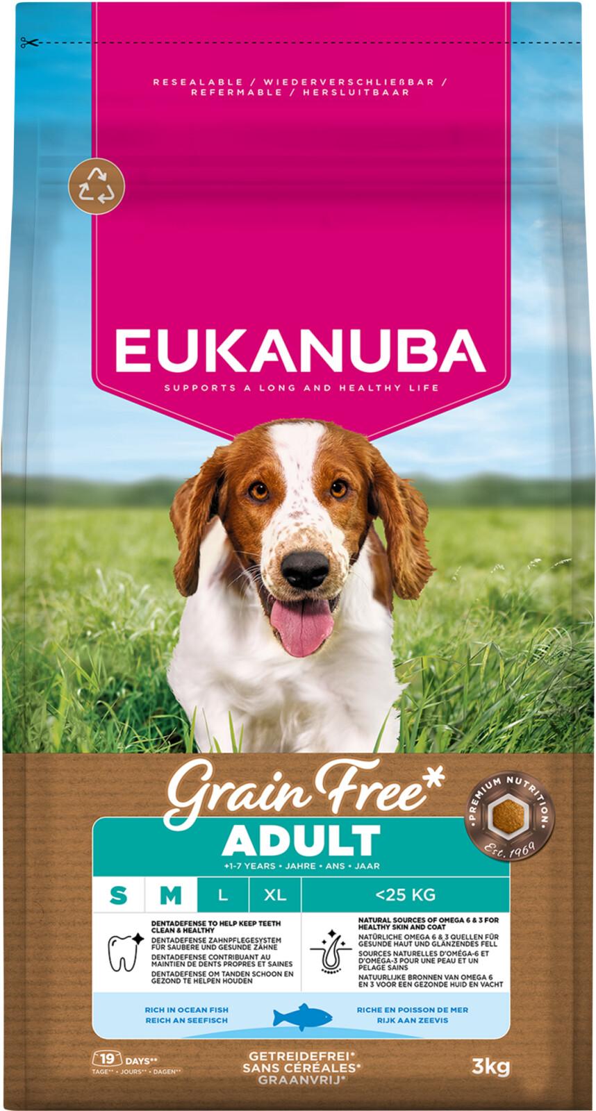 EUKANUBA Adult Small/Medium Grainfree Havsfisk