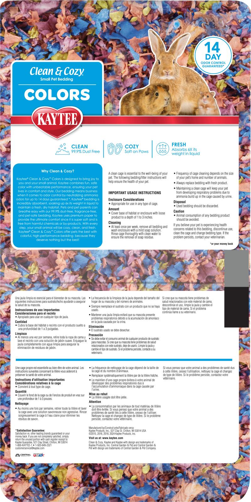 Kaytee Clean & Cozy Colours Kalejdoskop strøssel