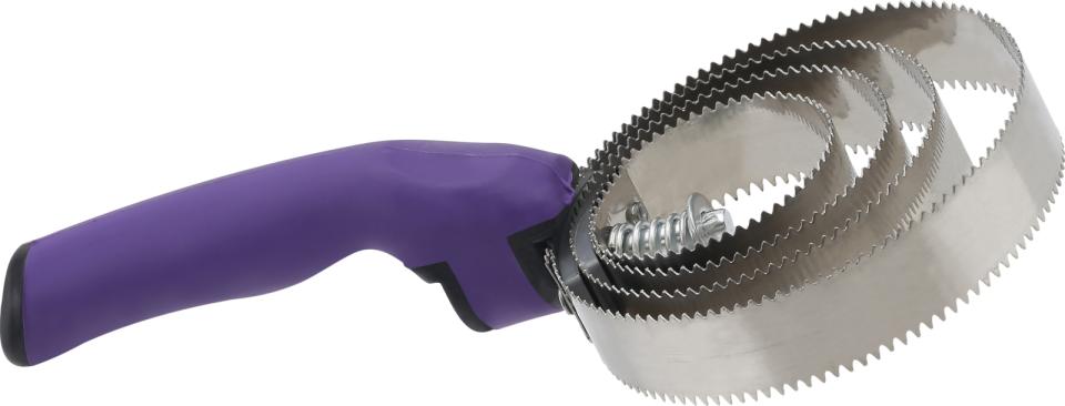 Horse Guard metalstrigle m/lilla håndtag