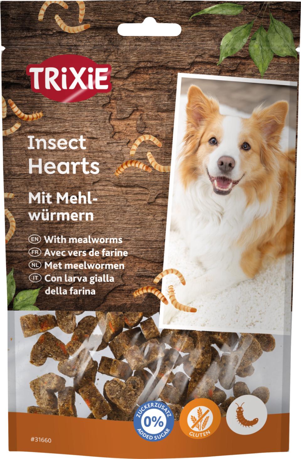 Insect Hearts with mealworms