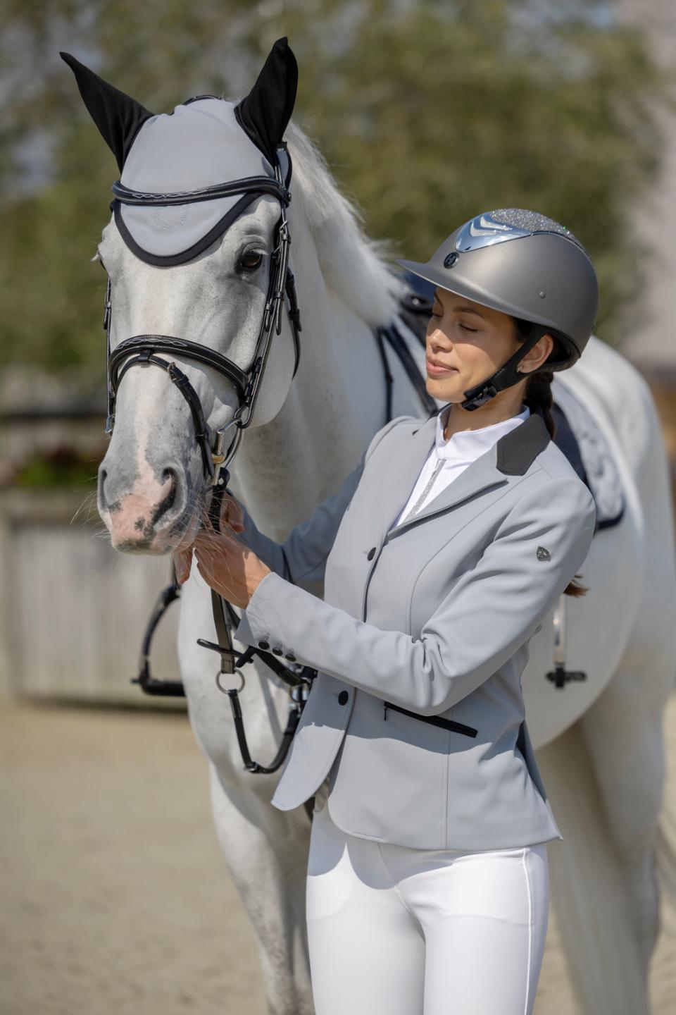 One K Avancé-ridhjälm - Glitter silver