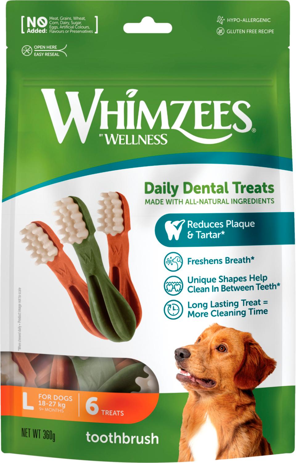Whimzees Toothbrush Star L til store hunde