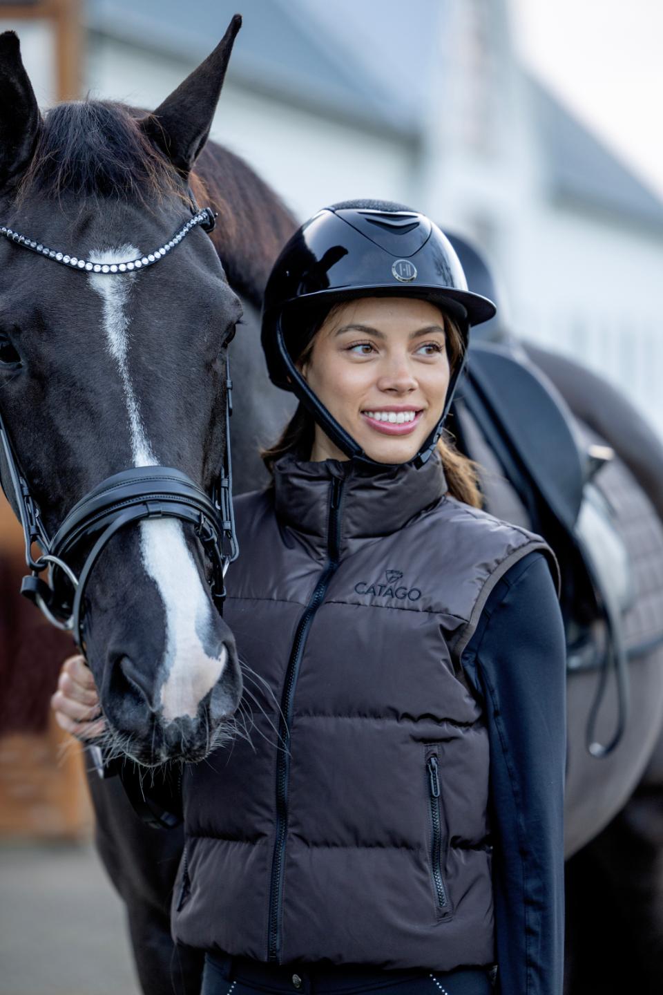 One K Avancé ridehjelm - glitter topp, swarowski pipe