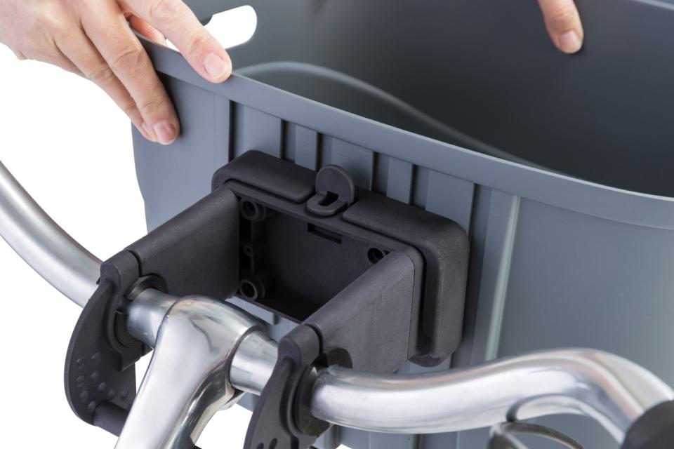 Fixation for front bicycle basket