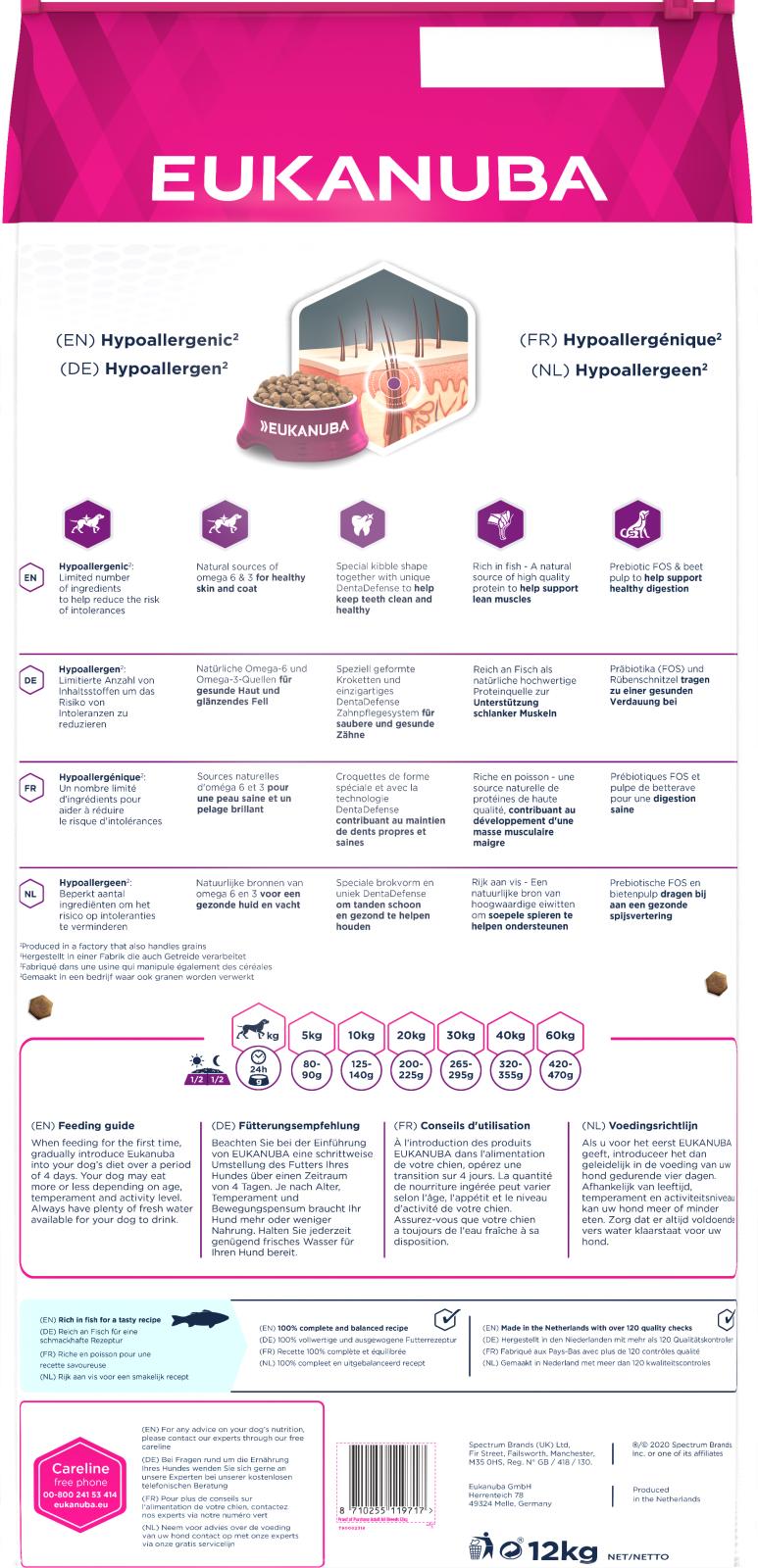 EUKANUBA DailyCare Adult All Breeds Sensitive Skin