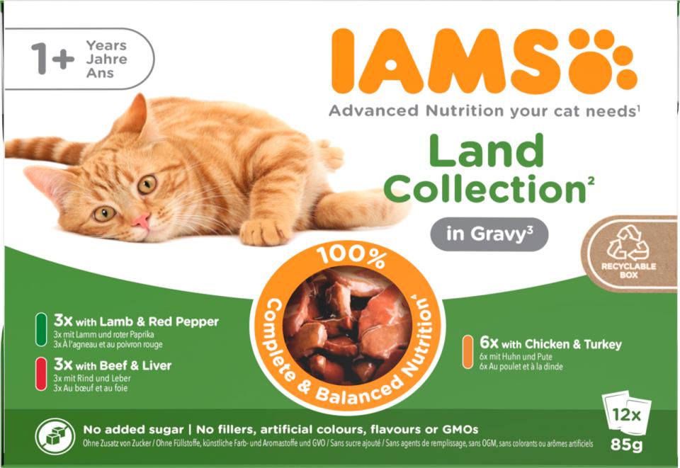 IAMS DELIGHT CAT Adult kødsmag blanding i sovs