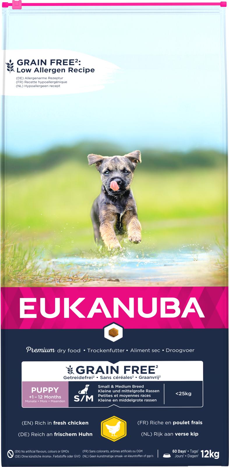 EUKANUBA Puppy Small/Medium Grainfree kylling