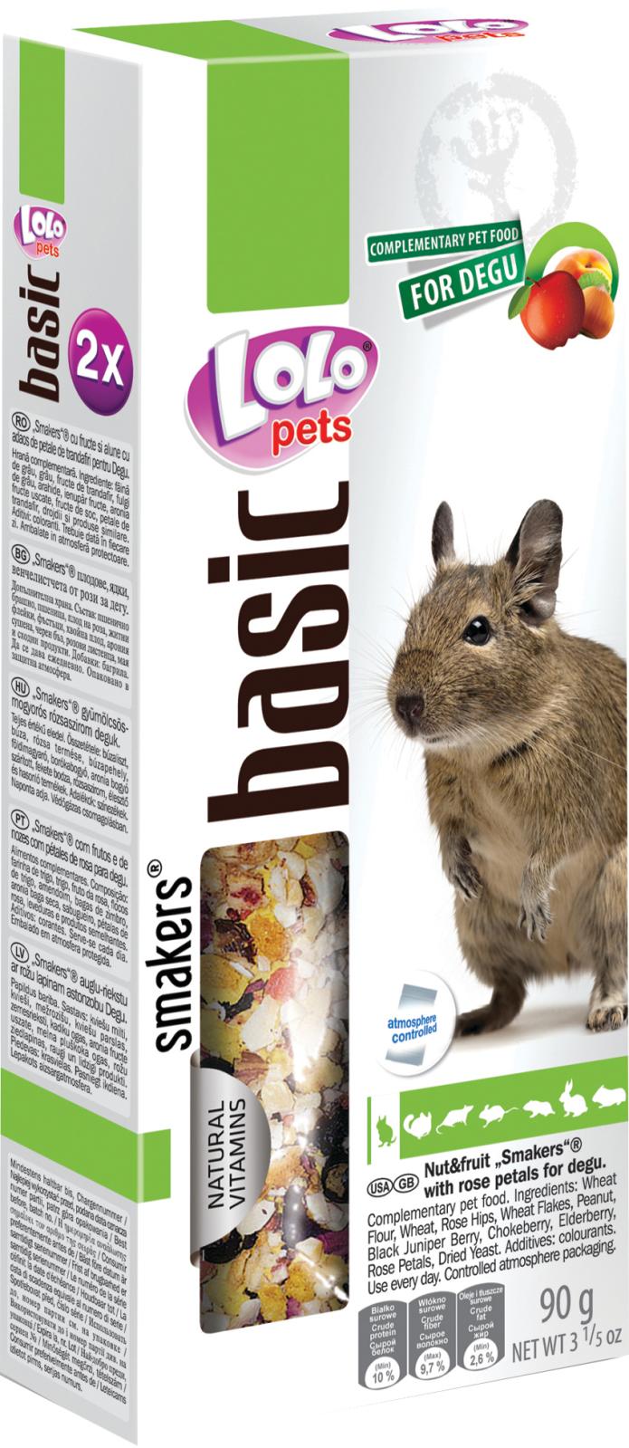 Lolo Pets Frøstænger Degus frugt og nødder