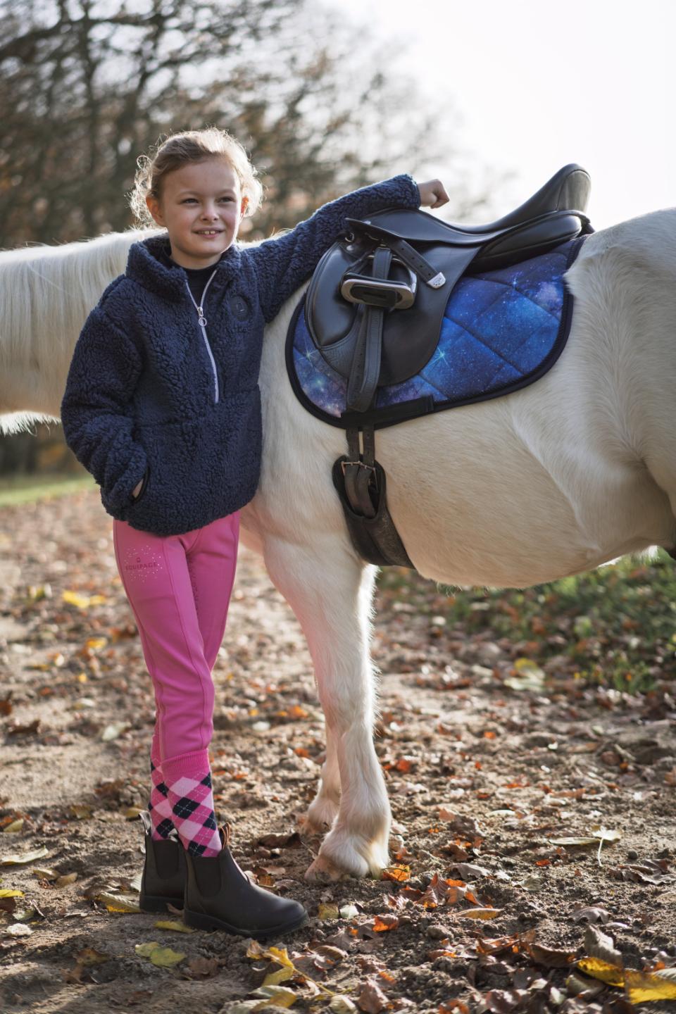Equipage Veronika teddy med halv lynlås til børn